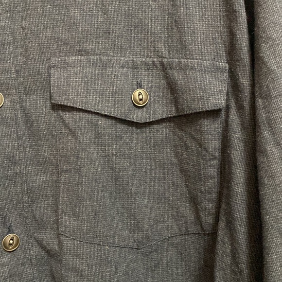 Armani Exchange Men's Blue and Black Dress Shirt - Picture 3 of 7